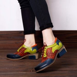 Oxford Shoes. Multi Colored. New